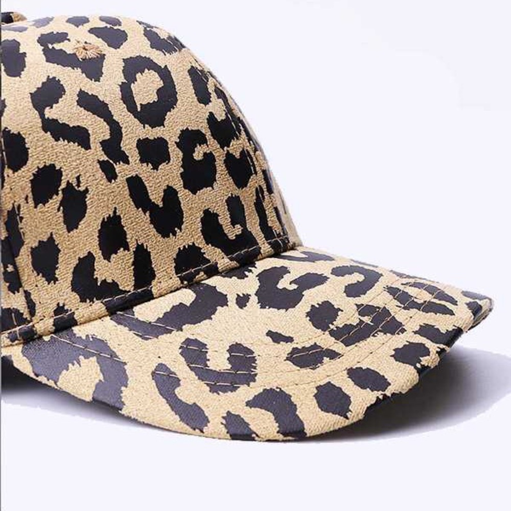 Leopard Print Baseball Cap - Picture 5 of 6